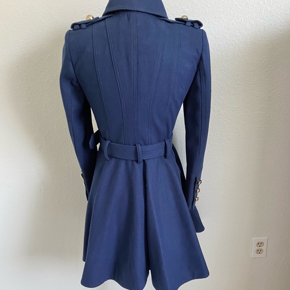 NWT Miss Sixty Cassie Coat Trench Military Double Breasted Fit and Flare - Picture 11 of 15